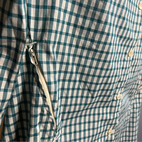 Dolly Varden Button Up Fishing Shirt Women Sz S Long Sleeve Green Check - Picture 5 of 6